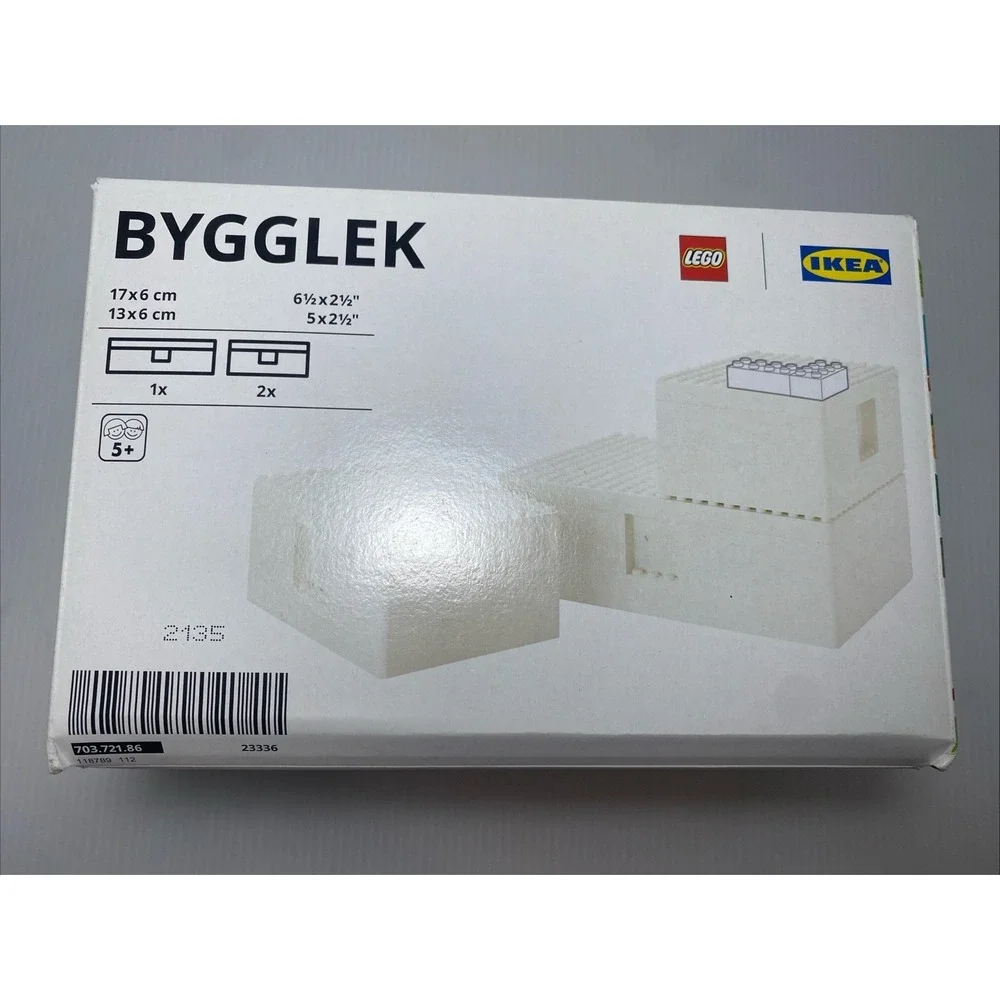 VERY RARE 2018 IKEA 35014(2)35011(1) LEGO Boxes With Lids Set Of 3